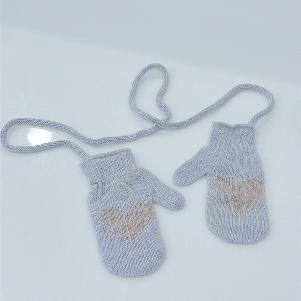 New Fendi Baby Infants' Wool/Cashmere Knit Mittens 6-12 months